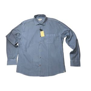 Peter Millar Shirt Mens Large Blue Mountainside Sport Button Up Collared Shirt